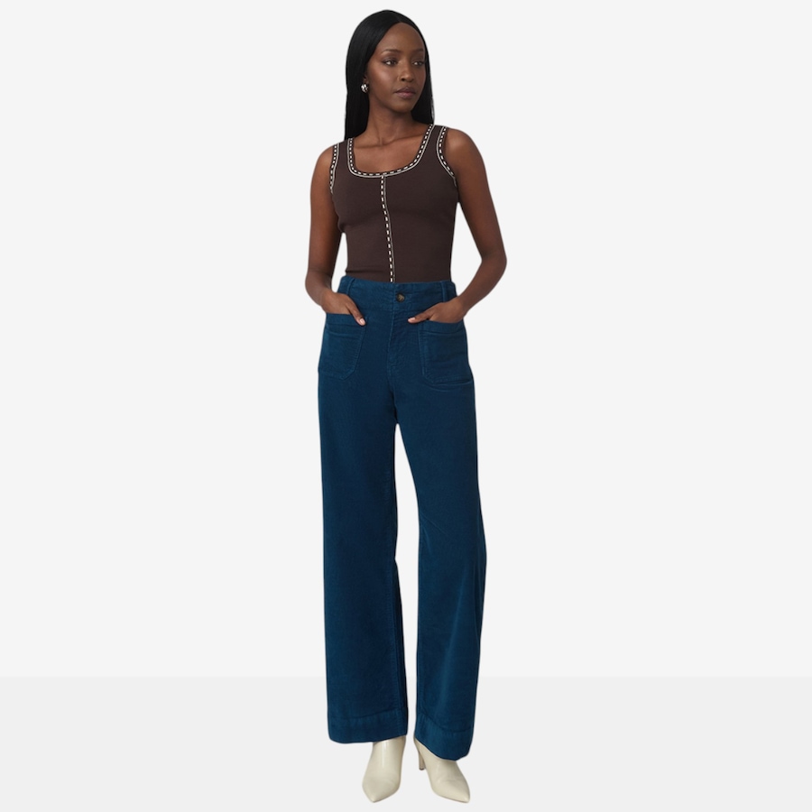 Image 126864_DRMBL.jpg, Product 126-864 / Price $120.00, Lola Denim Colette High Rise Corduroy Wide Leg Jean from Lola Denim on TSC.ca's Fashion department