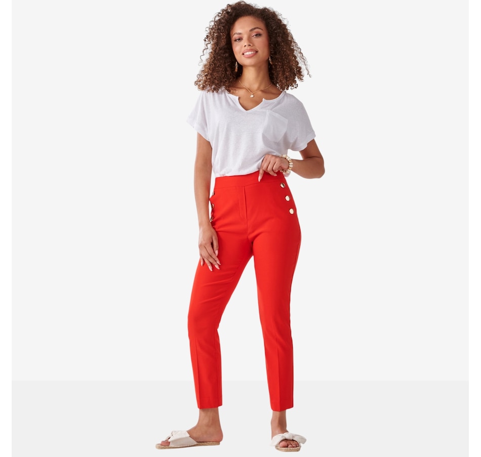 Image 126881_RED.jpg, Product 126-881 / Price $34.99, Charlie Paige Sail Away Ponte Pants from Charlie Paige on TSC.ca's Fashion department