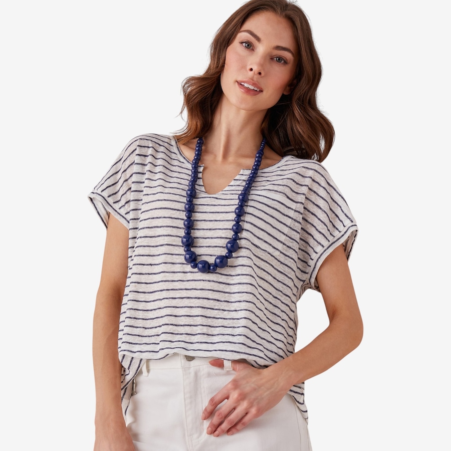 Image 126883_STRLN.jpg, Product 126-883 / Price $54.99, Charlie Paige Slub Dolman Stripe Tee from Charlie Paige on TSC.ca's Fashion department