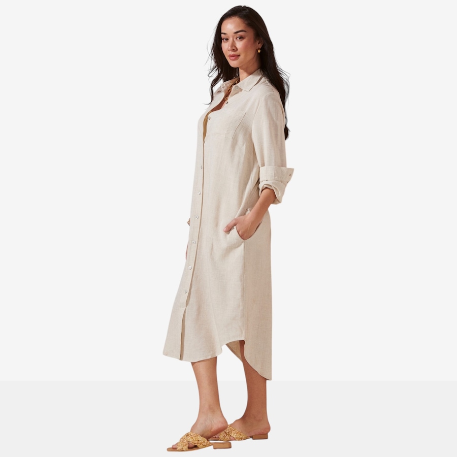 Image 126923_ALTMORE1.jpg, Product 126-923 / Price $59.88, Charlie Paige Classic Linen Shirt Dress from Charlie Paige on TSC.ca's Fashion department