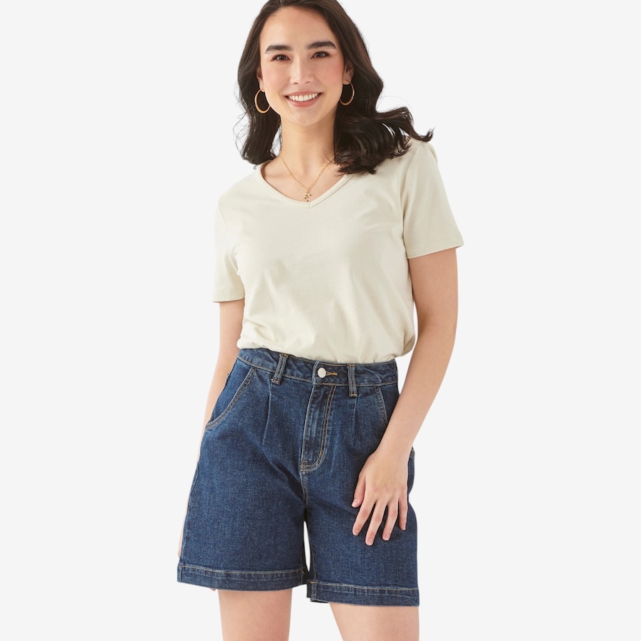Image 126924_DDE.jpg, Product 126-924 / Price $44.99, Charlie Paige Jamila Front Pleat Shorts from Charlie Paige on TSC.ca's Fashion department