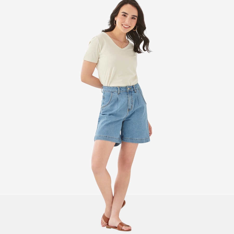 Image 126924_LDE.jpg, Product 126-924 / Price $44.99, Charlie Paige Jamila Front Pleat Shorts from Charlie Paige on TSC.ca's Fashion department