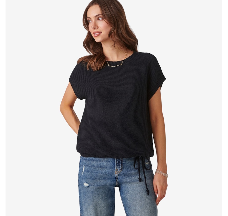 Image 126938_BLK.jpg, Product 126-938 / Price $89.99, Charlie Paige Relaxed Cotton Knit Sweater from Charlie Paige on TSC.ca's Fashion department