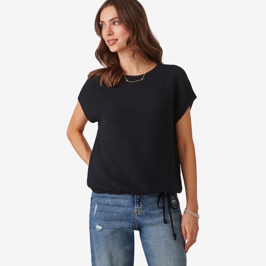 Image 126938_BLK.jpg, Product 126-938 / Price $89.99, Charlie Paige Relaxed Cotton Knit Sweater from Charlie Paige on TSC.ca's Fashion department