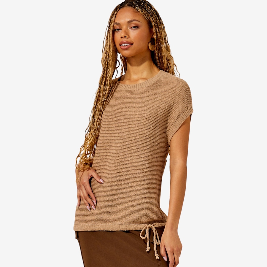 Image 126938_TPE.jpg, Product 126-938 / Price $89.99, Charlie Paige Relaxed Cotton Knit Sweater from Charlie Paige on TSC.ca's Fashion department