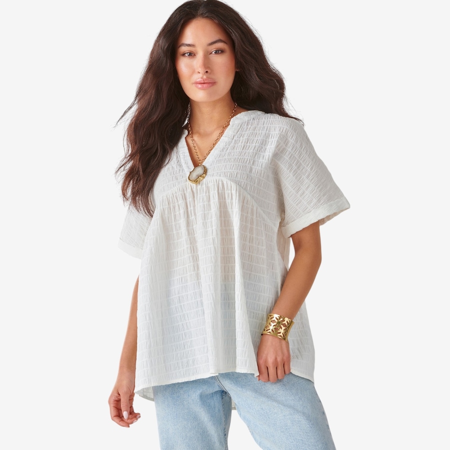 Image 126949_WHT.jpg, Product 126-949 / Price $49.99, Charlie Paige Cabana Swing Top from Charlie Paige on TSC.ca's Fashion department
