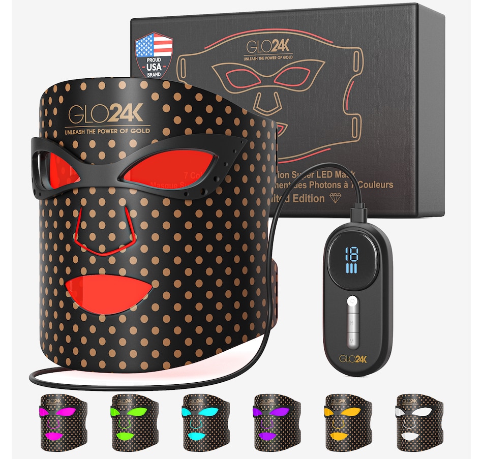 Image 127202.jpg, Product 127-202 / Price $299.99, GLO24K 7 Color Rejuvenation Super LED Mask 2.0 from GLO24k on TSC.ca's Beauty department