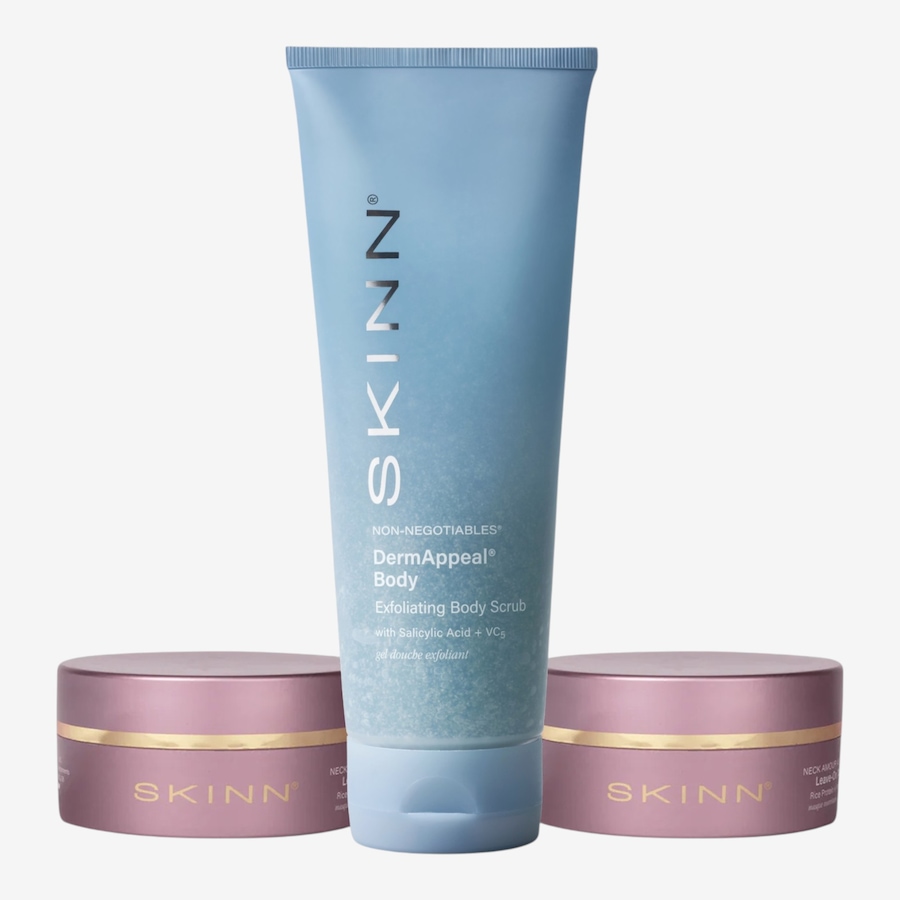 Image 127265.jpg, Product 127-265 / Price $129.99, SKINN Non-Negotiables Body Scrub with Neck Amour Leave-on Masks  from SKINN on TSC.ca's Beauty department