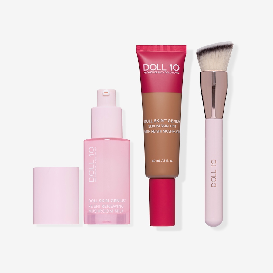 Image 127426_DEE.jpg, Product 127-426 / Price $59.99, Doll 10 Supersize Reishi Mushroom Foundation, Renewing Mushroom Milk and Brush from Doll 10 on TSC.ca's Beauty department