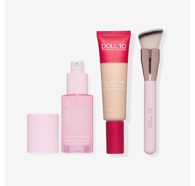 Doll 10 Supersize Reishi Mushroom Foundation, Renewing Mushroom Milk and Brush