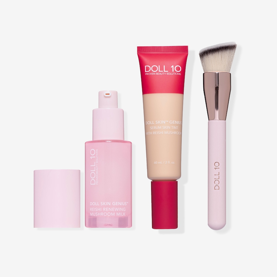 Image 127426_FALHT.jpg, Product 127-426 / Price $59.99, Doll 10 Supersize Reishi Mushroom Foundation, Renewing Mushroom Milk and Brush from Doll 10 on TSC.ca's Beauty department