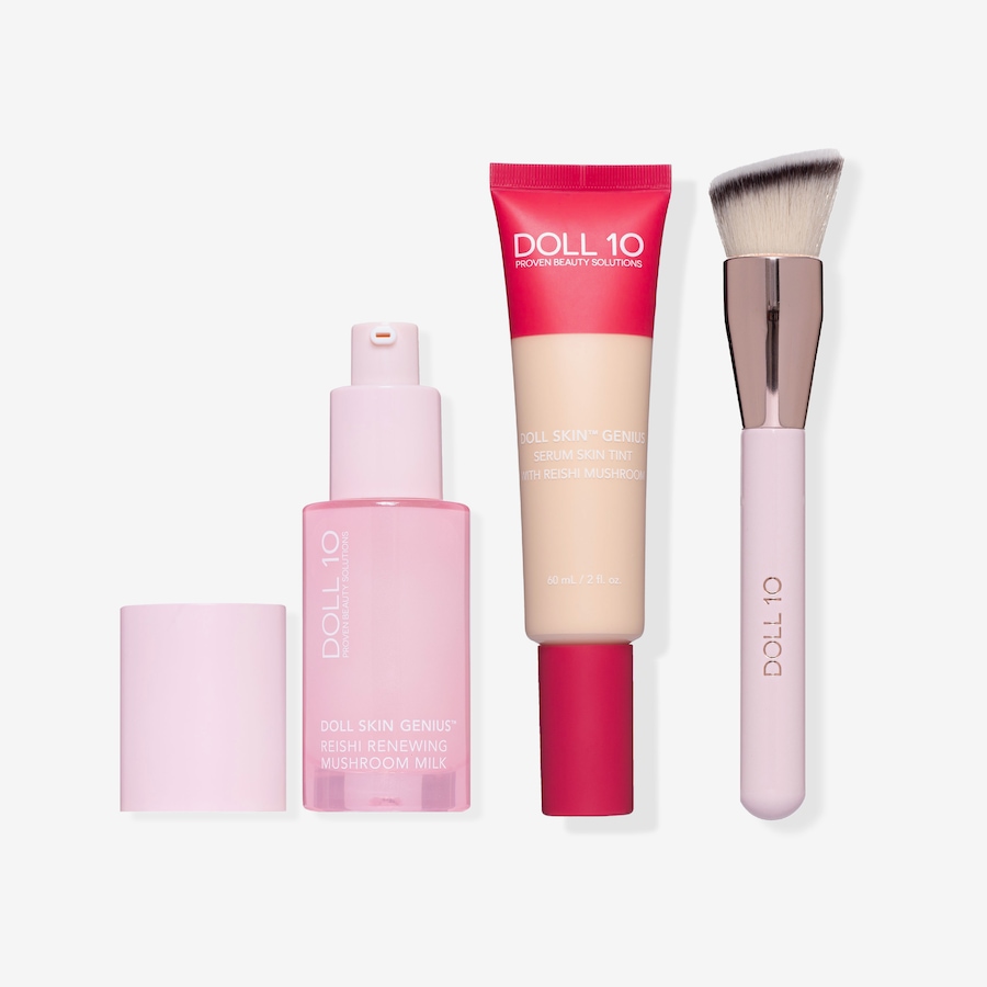 Image 127426_FIY.jpg, Product 127-426 / Price $59.99, Doll 10 Supersize Reishi Mushroom Foundation, Renewing Mushroom Milk and Brush from Doll 10 on TSC.ca's Beauty department