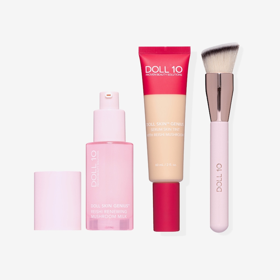 Image 127426_LHT.jpg, Product 127-426 / Price $59.99, Doll 10 Supersize Reishi Mushroom Foundation, Renewing Mushroom Milk and Brush from Doll 10 on TSC.ca's Beauty department