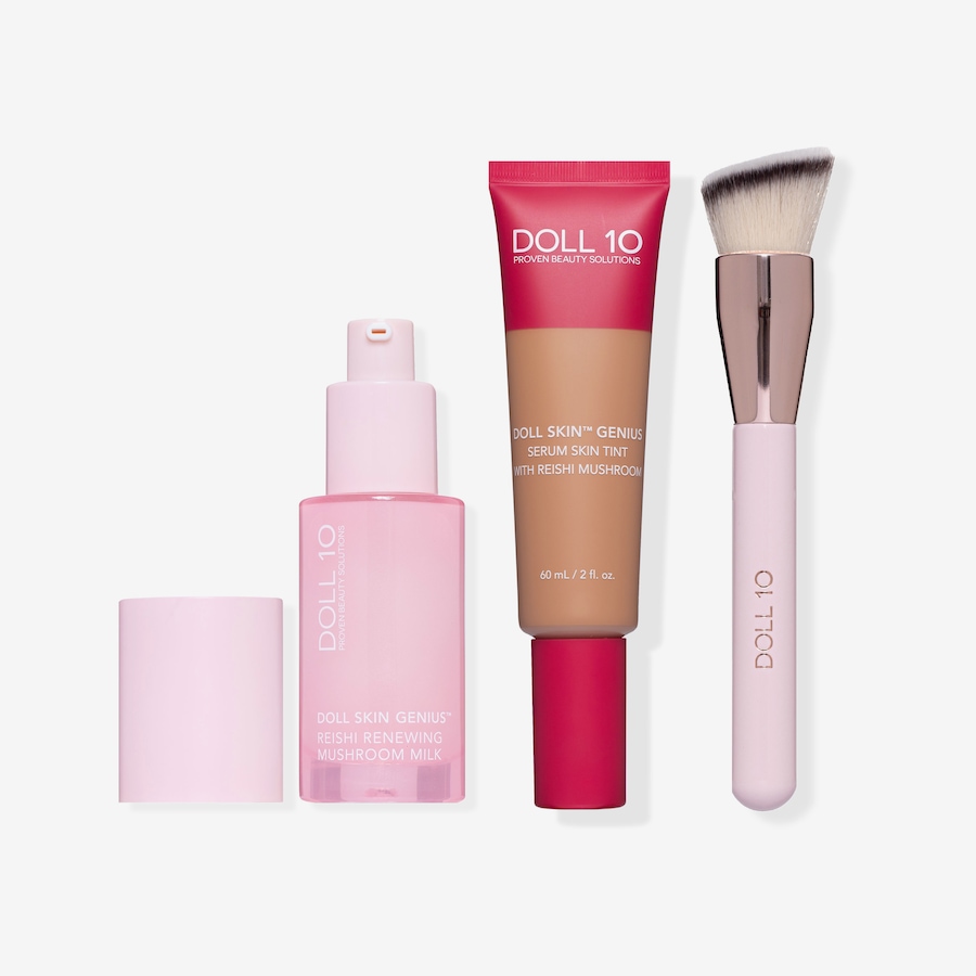 Image 127426_TANDP.jpg, Product 127-426 / Price $59.99, Doll 10 Supersize Reishi Mushroom Foundation, Renewing Mushroom Milk and Brush from Doll 10 on TSC.ca's Beauty department