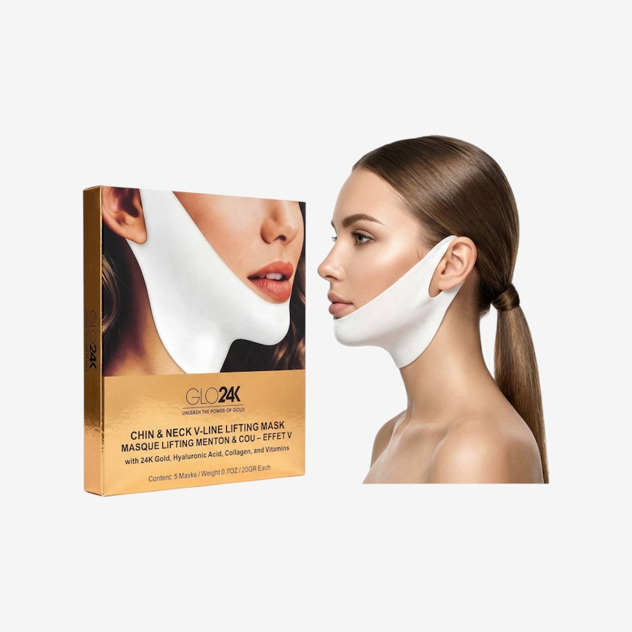 Image 127551.jpg, Product 127-551 / Price $39.99, GLO24K Chin & Neck V-Line Mask 5-Pack from GLO24k on TSC.ca's Beauty department