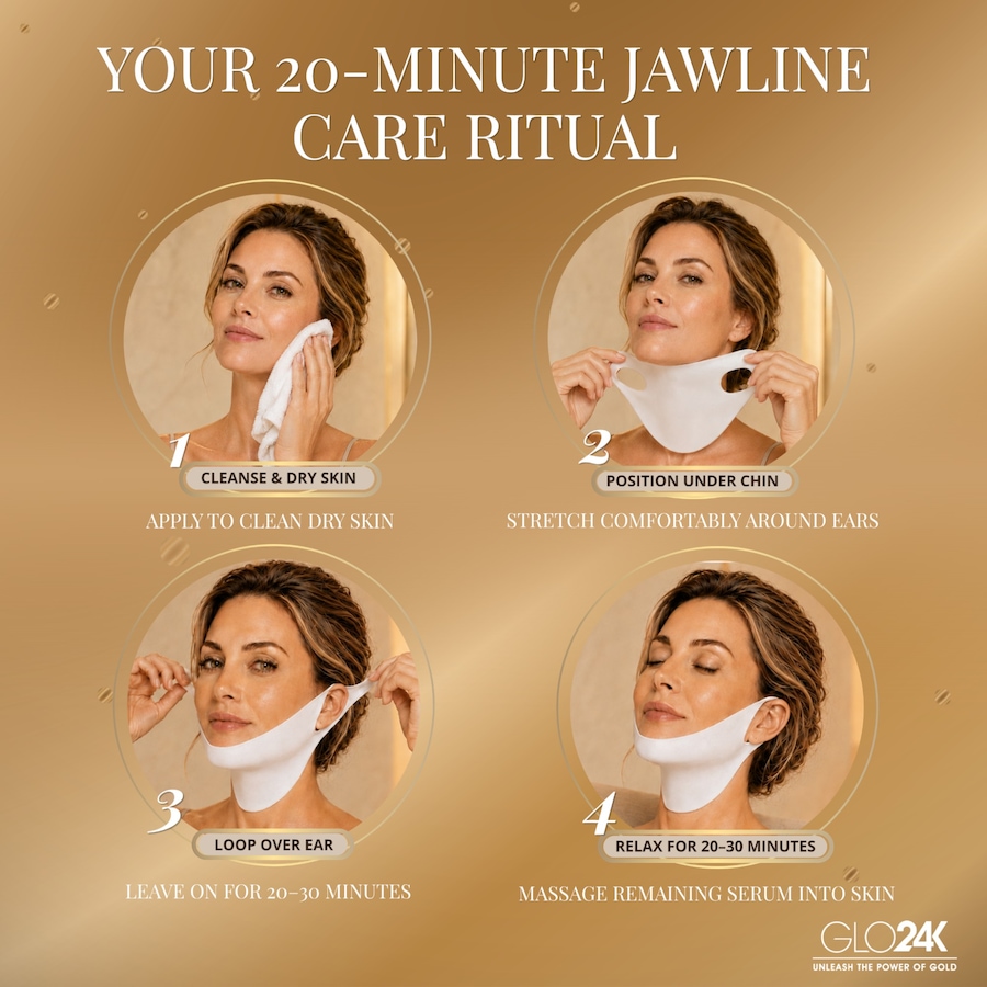 Image 127551_ALTMORE4.jpg, Product 127-551 / Price $39.99, GLO24K Chin & Neck V-Line Mask 5-Pack from GLO24k on TSC.ca's Beauty department