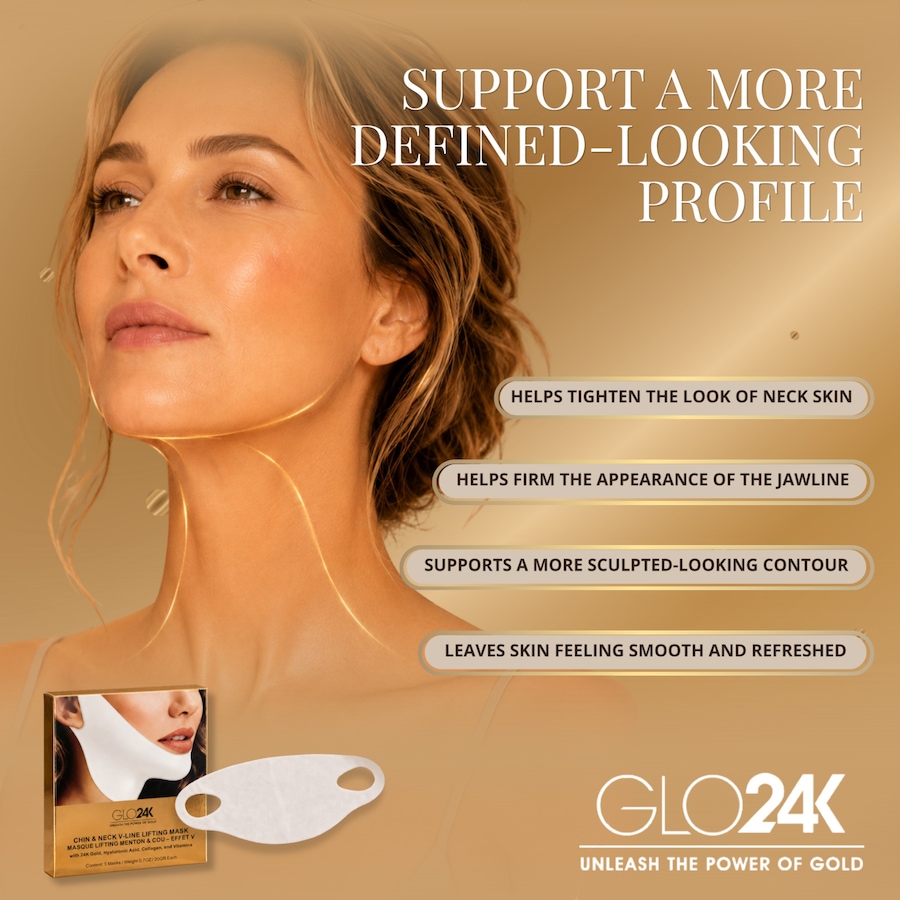 Image 127551_ALTMORE5.jpg, Product 127-551 / Price $39.99, GLO24K Chin & Neck V-Line Mask 5-Pack from GLO24k on TSC.ca's Beauty department