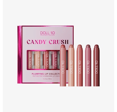 Doll 10 Candy Crush 5-Piece Peptide Plumping HydraCore Lip Collection in Gift Box