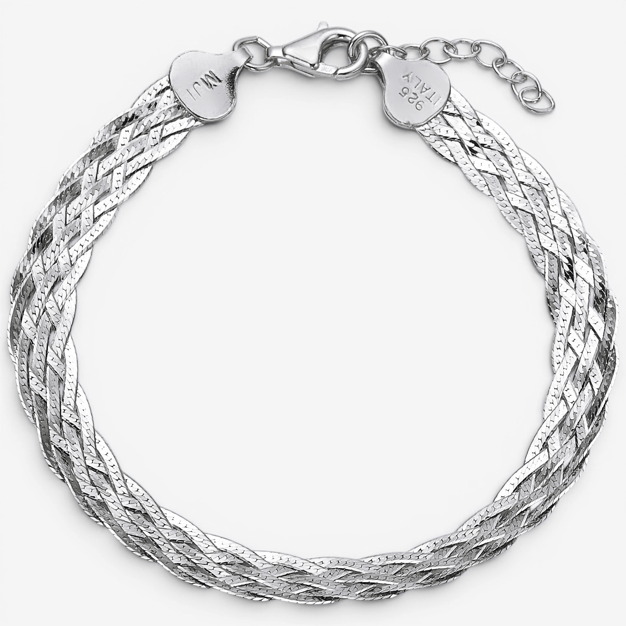 Silver Gallery Sterling Silver Five Strand Herringbone Bracelet