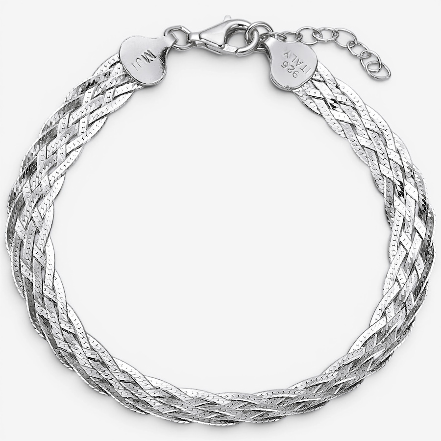 Image 130126_SIL.jpg, Product 130-126 / Price $169.99, Silver Gallery Sterling Silver Five Strand Herringbone Bracelet from Silver Gallery on TSC.ca's Jewellery department