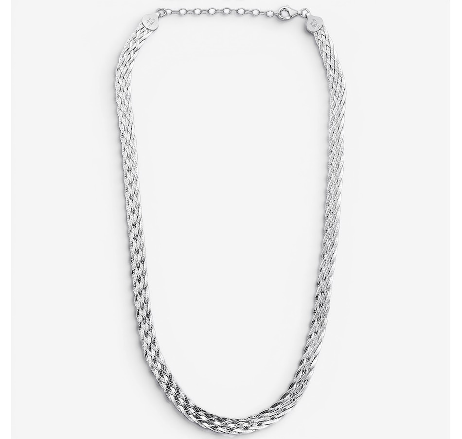 Image 130127_SIL.jpg, Product 130-127 / Price $199.99, Silver Gallery Sterling Silver Five Strand Herringbone Necklace from Silver Gallery on TSC.ca's Jewellery department