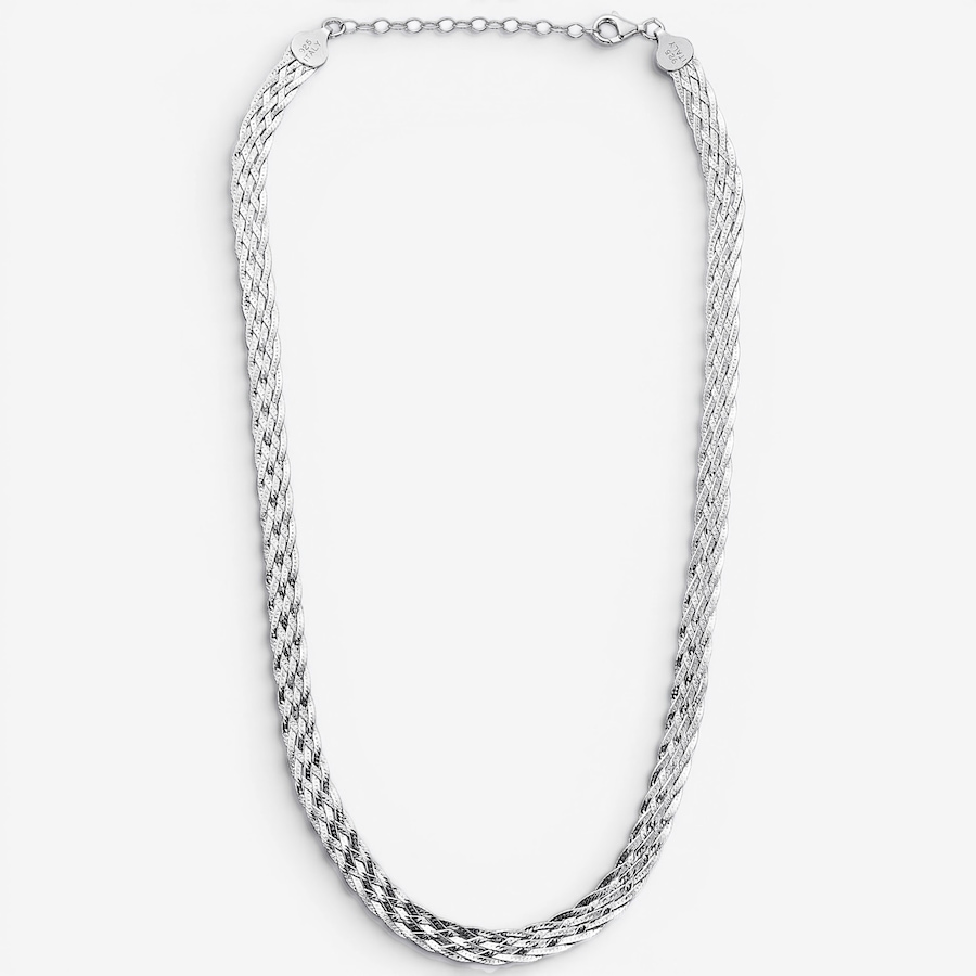 Image 130127_SIL.jpg, Product 130-127 / Price $349.99, Silver Gallery Sterling Silver Five Strand Herringbone Necklace from Silver Gallery on TSC.ca's Jewellery department