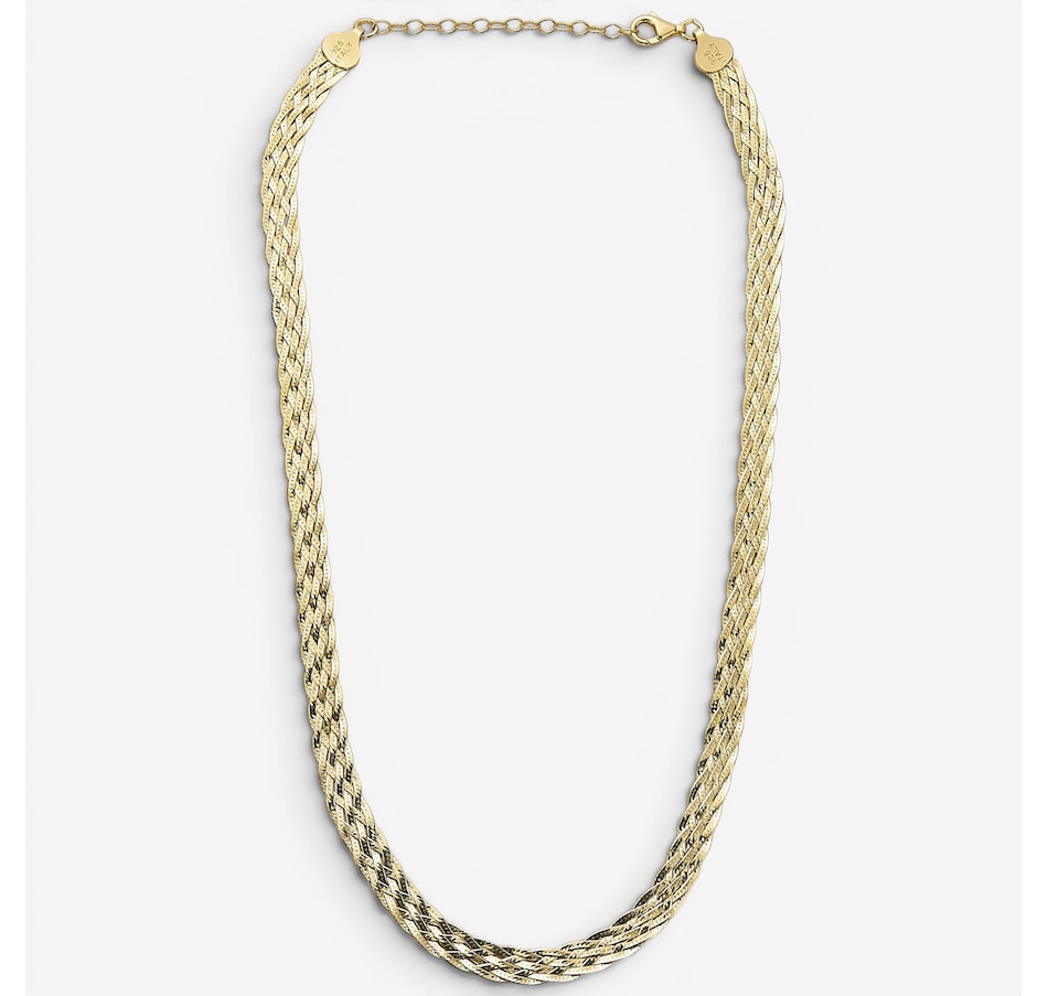 Image 130127_YGP.jpg, Product 130-127 / Price $199.99, Silver Gallery Sterling Silver Five Strand Herringbone Necklace from Silver Gallery on TSC.ca's Jewellery department