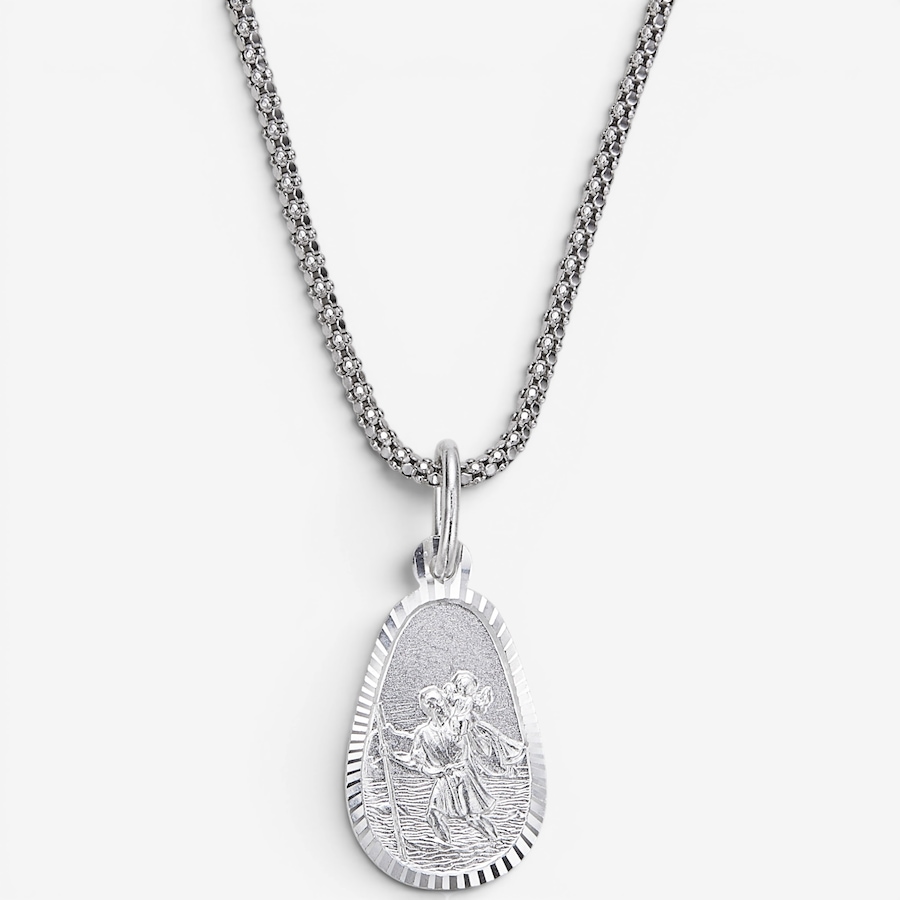 Image 130129.jpg, Product 130-129 / Price $104.99, Silver Gallery Sterling Silver Rhodium Plated Medallion With Chain from Silver Gallery on TSC.ca's Jewellery department