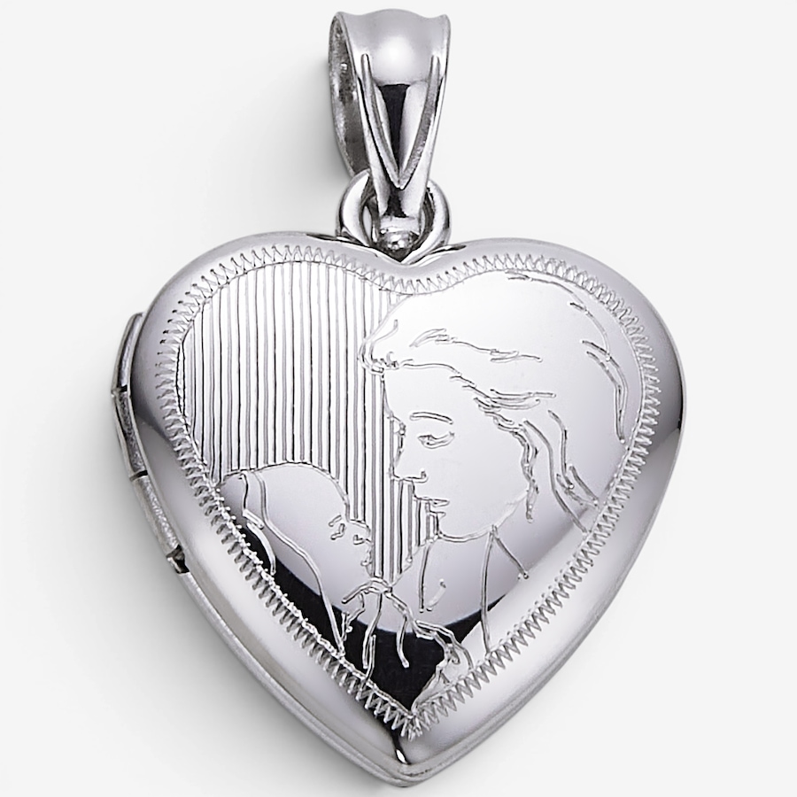 Image 130133.jpg, Product 130-133 / Price $79.99, Silver Gallery Sterling Silver Mother & Baby Heart Locket from Silver Gallery on TSC.ca's Jewellery department