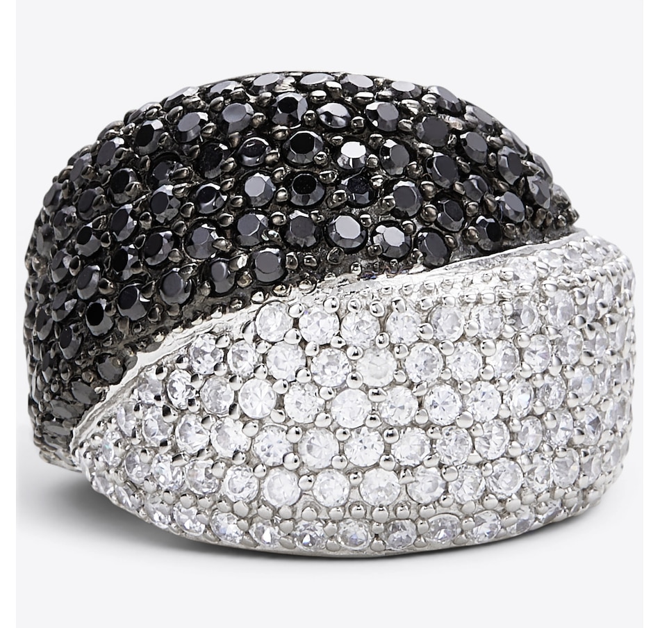 Image 130137.jpg, Product 130-137 / Price $179.99, Silver Gallery Sterling Silver Rhodium Plated Black & White Cubic Zirconia Ring from Silver Gallery on TSC.ca's Jewellery department