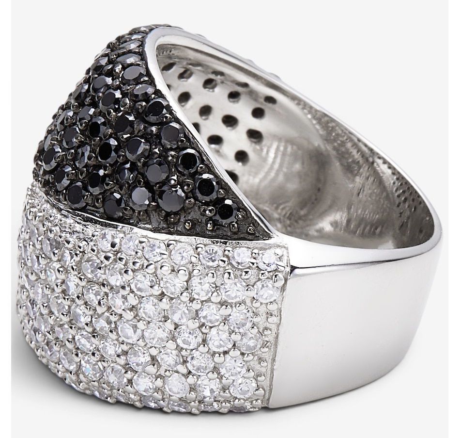 Image 130137_ALTMORE1.jpg, Product 130-137 / Price $179.99, Silver Gallery Sterling Silver Rhodium Plated Black & White Cubic Zirconia Ring from Silver Gallery on TSC.ca's Jewellery department