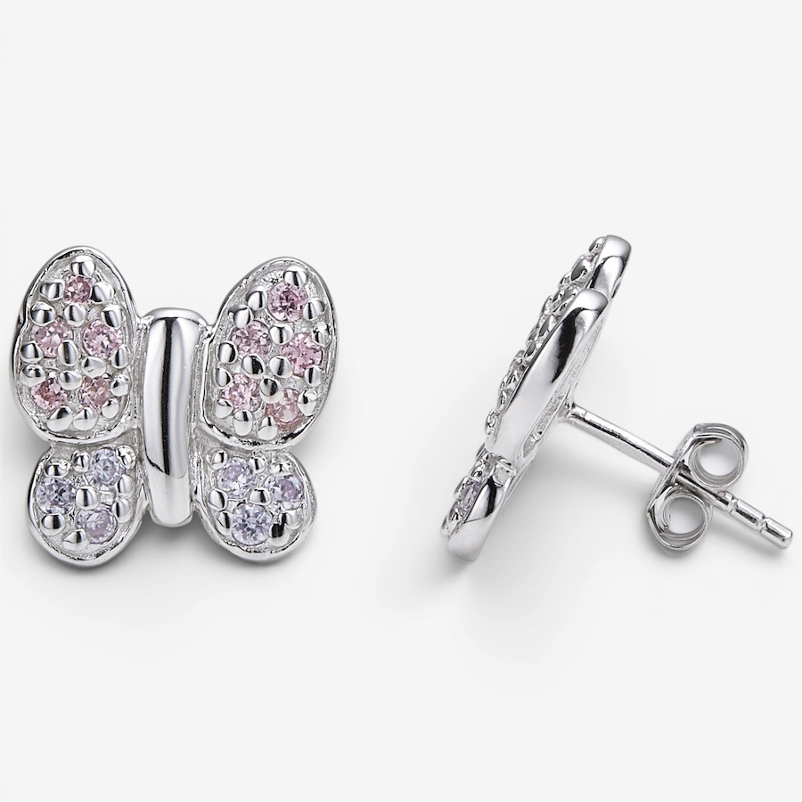 Image 130144.jpg, Product 130-144 / Price $59.99, Silver Gallery Sterling Silver Rhodium Plated Cubic Zirconia Butterfly Earrings from Silver Gallery on TSC.ca's Jewellery department