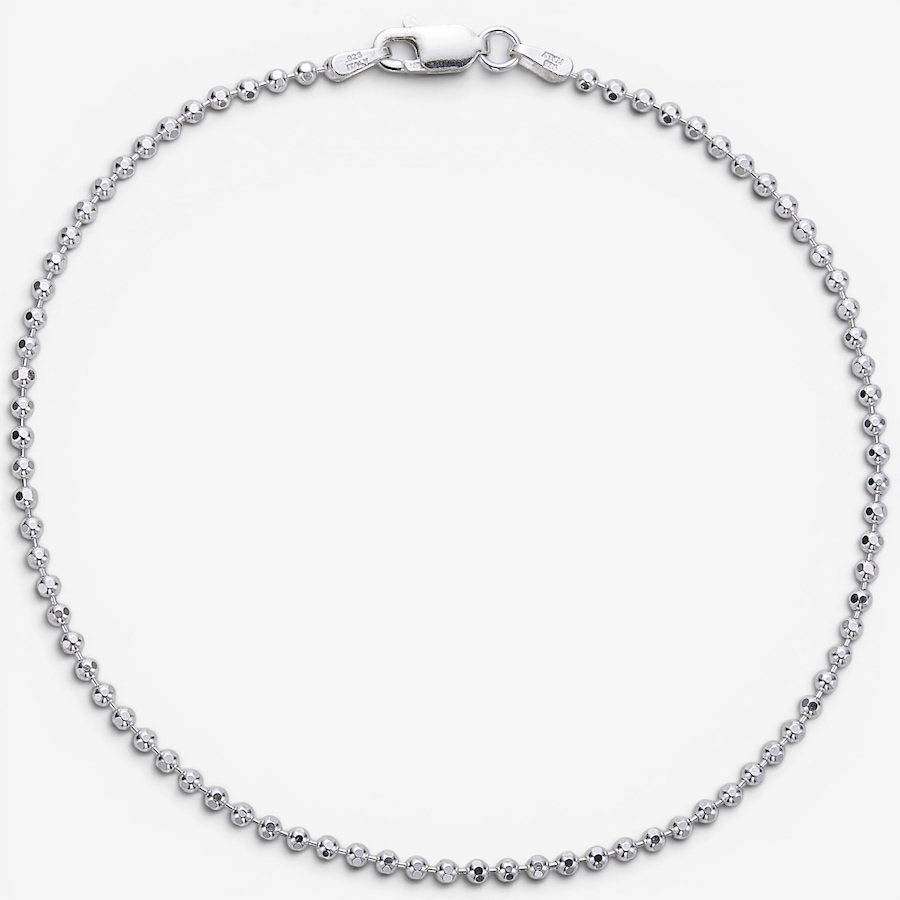 Image 130151.jpg, Product 130-151 / Price $89.99, Silver Gallery Sterling Silver Diamond Cut Ball Chain Anklet from Silver Gallery on TSC.ca's Jewellery department