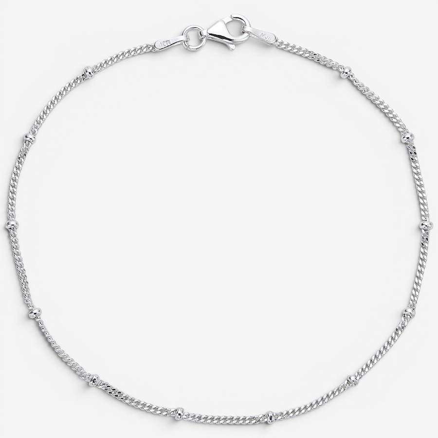 Image 130152.jpg, Product 130-152 / Price $39.99, Silver Gallery Sterling Silver Curb Chain With Ball Station Link Bracelet from Silver Gallery on TSC.ca's Jewellery department