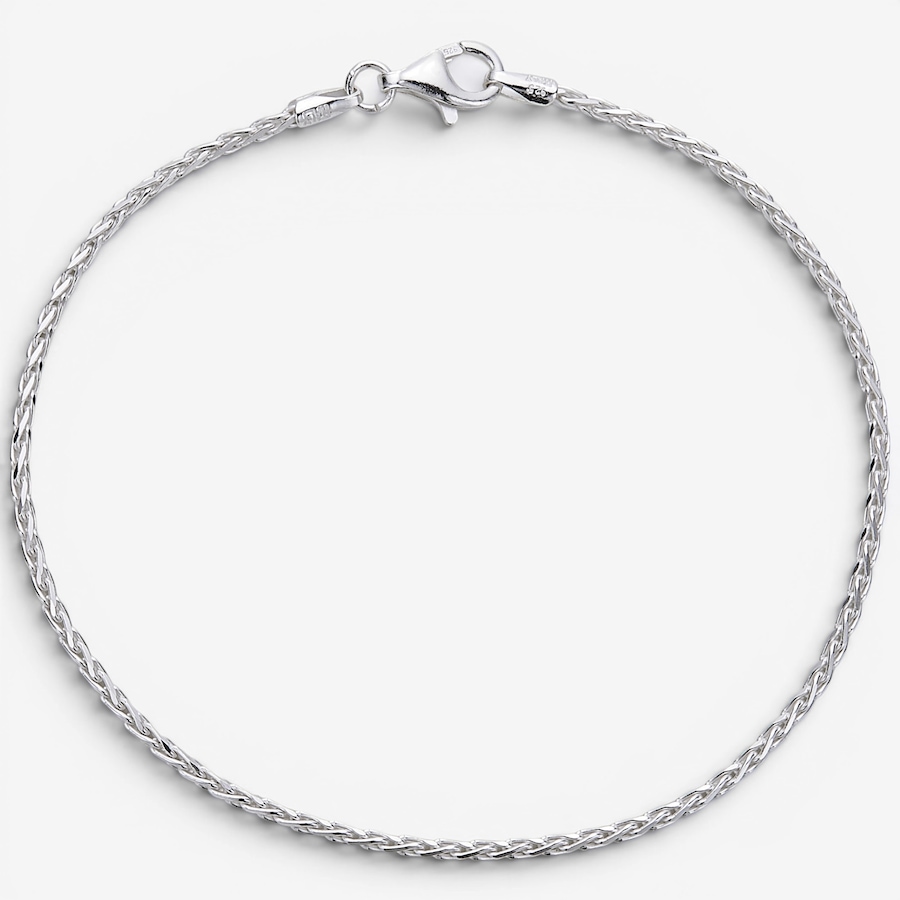 Image 130154.jpg, Product 130-154 / Price $59.99,  Silver Gallery Sterling Silver Eight Sided Wheat Chain Bracelet from Silver Gallery on TSC.ca's Jewellery department