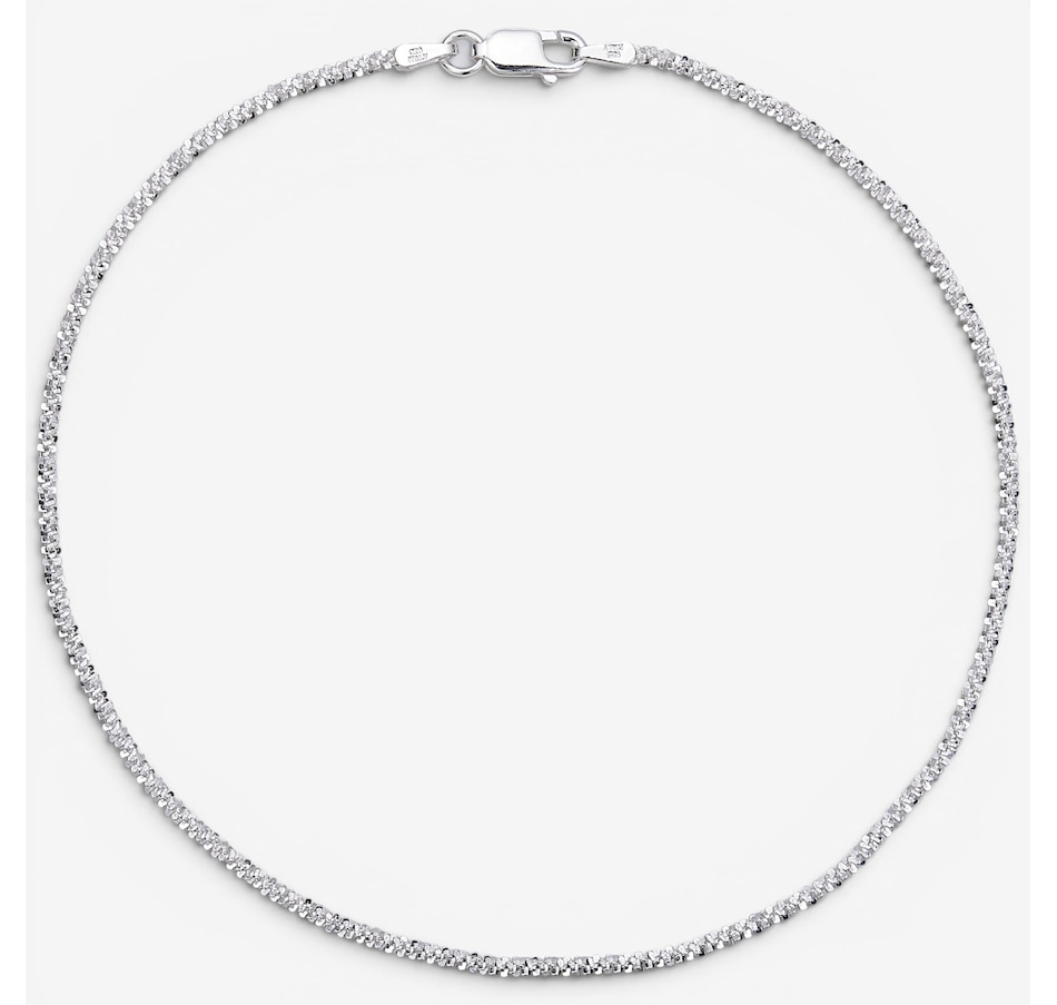 Image 130156.jpg, Product 130-156 / Price $69.99, Silver Gallery Sterling Silver Criss Cross Rope Chain Anklet from Silver Gallery on TSC.ca's Jewellery department