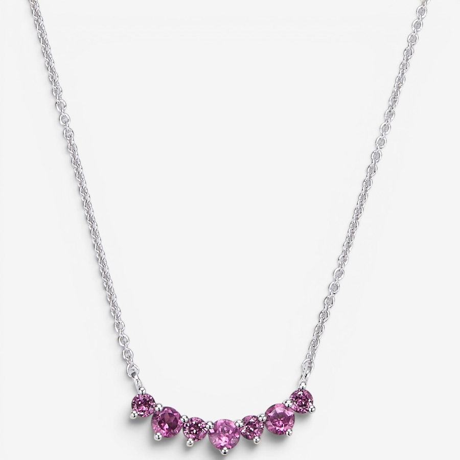 Image 130162_RHO.jpg, Product 130-162 / Price $899.99, 14K White Gold Seven Stone Gemstone Necklace from Gem Creations on TSC.ca's Jewellery department