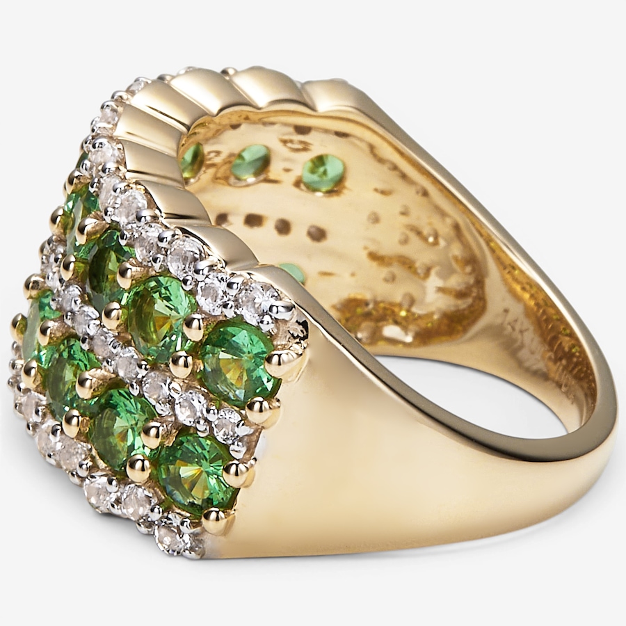 Image 130163_ALTMORE1.jpg, Product 130-163 / Price $3,599.99, 14K Yellow Gold Tsavorite and White Topaz Ring from Gem Creations on TSC.ca's Jewellery department