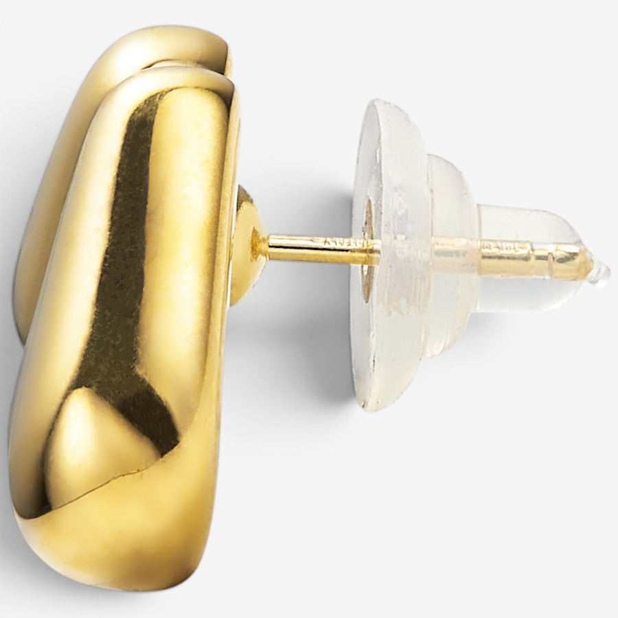 Image 130174_ALTMORE1.jpg, Product 130-174 / Price $399.99, Soave Oro 14K Yellow Gold Resin Filled Puffy Polished Bubble Fan Earrings from Soave Oro on TSC.ca's Jewellery department
