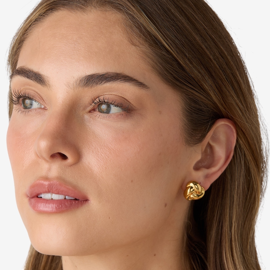 Image 130178_ALTMORE10.jpg, Product 130-178 / Price $399.99, Soave Oro 14K Yellow Gold Resin Filled Knot Earrings from Soave Oro on TSC.ca's Jewellery department