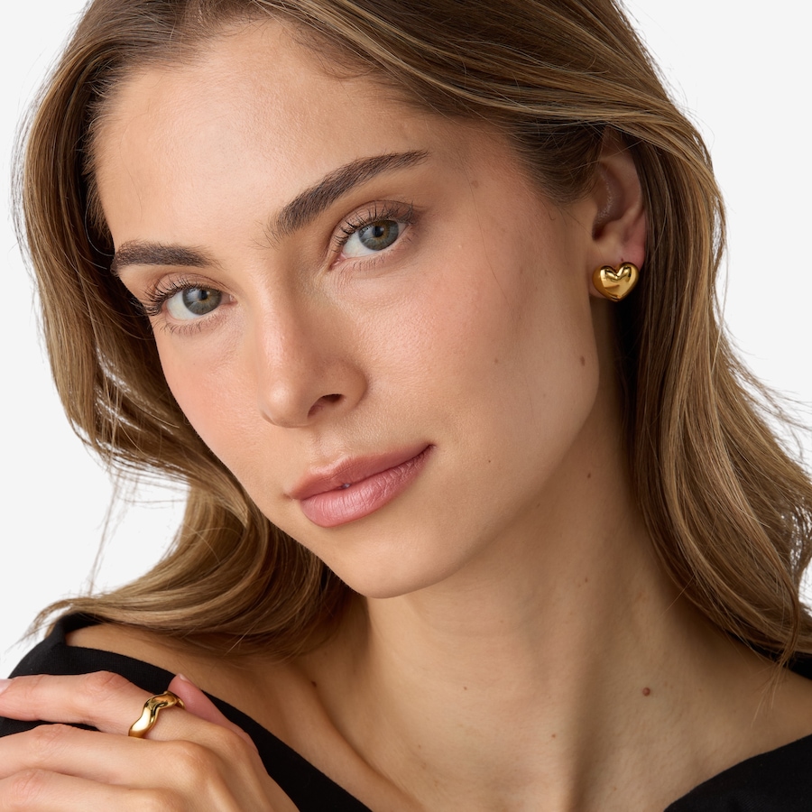 Image 130182_ALTMORE2.jpg, Product 130-182 / Price $399.99, Soave Oro 14K Yellow Gold Resin Filled Heart Stud Earrings from Soave Oro on TSC.ca's Jewellery department