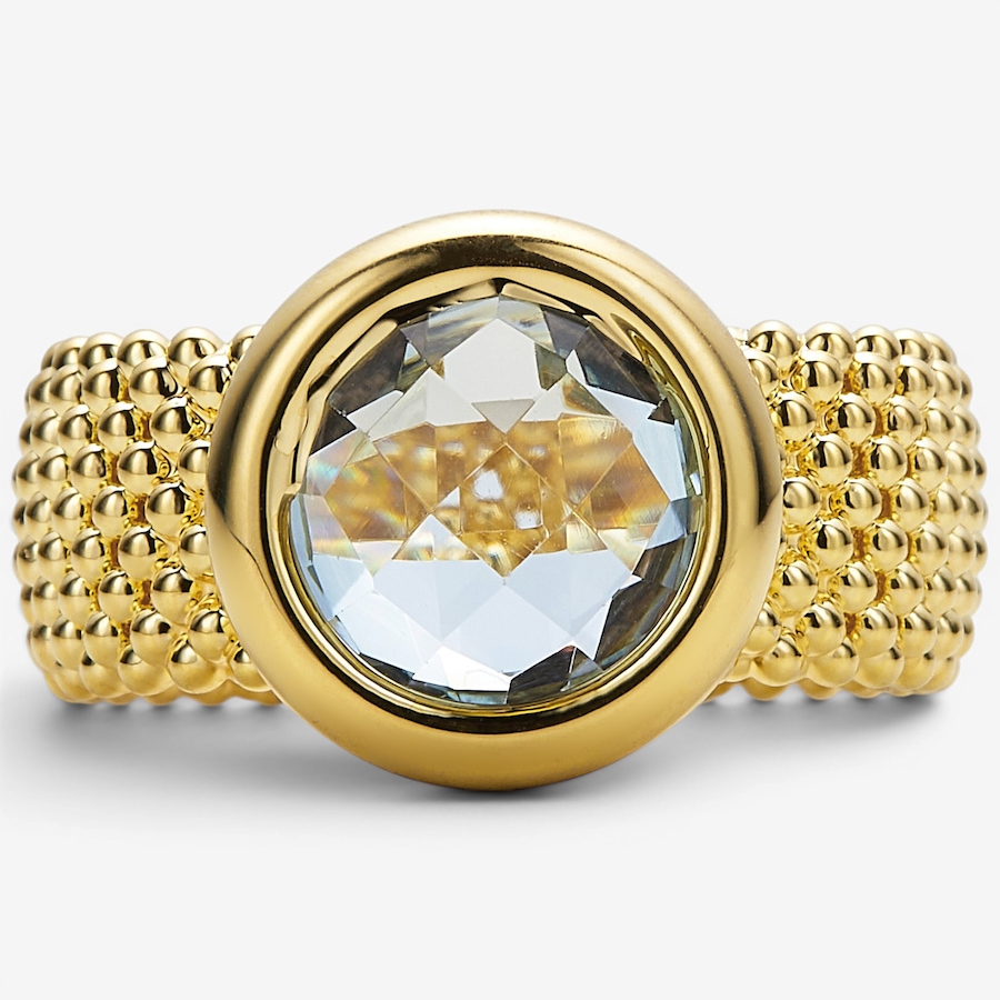 Image 130184.jpg, Product 130-184 / Price $299.99, Soave Oro 14K Yellow Gold Resin Filled And Blue Topaz Ring from Soave Oro on TSC.ca's Jewellery department