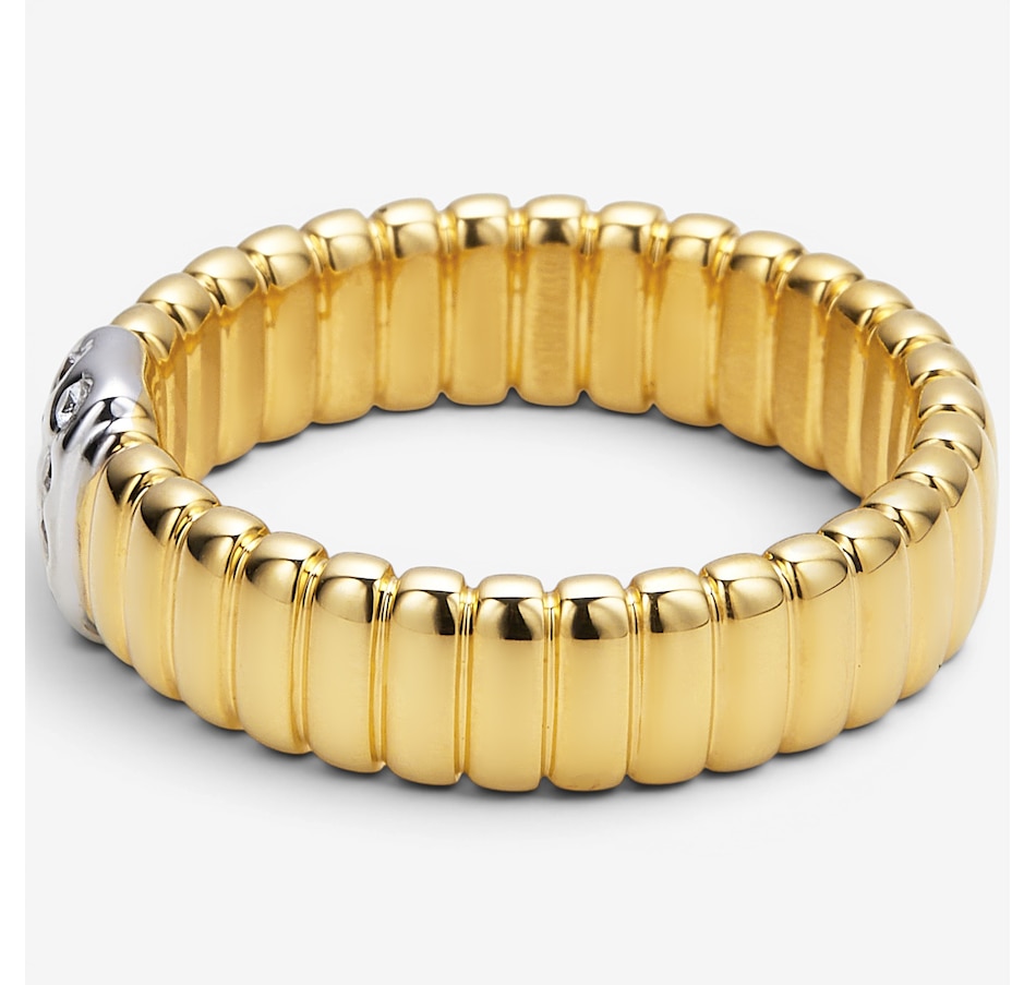 Image 130190_ALTMORE1.jpg, Product 130-190 / Price $229.99, Soave Oro 14K Yellow Gold Resin Filled Tubogas Ring With Cubic Zirconia from Soave Oro on TSC.ca's Jewellery department