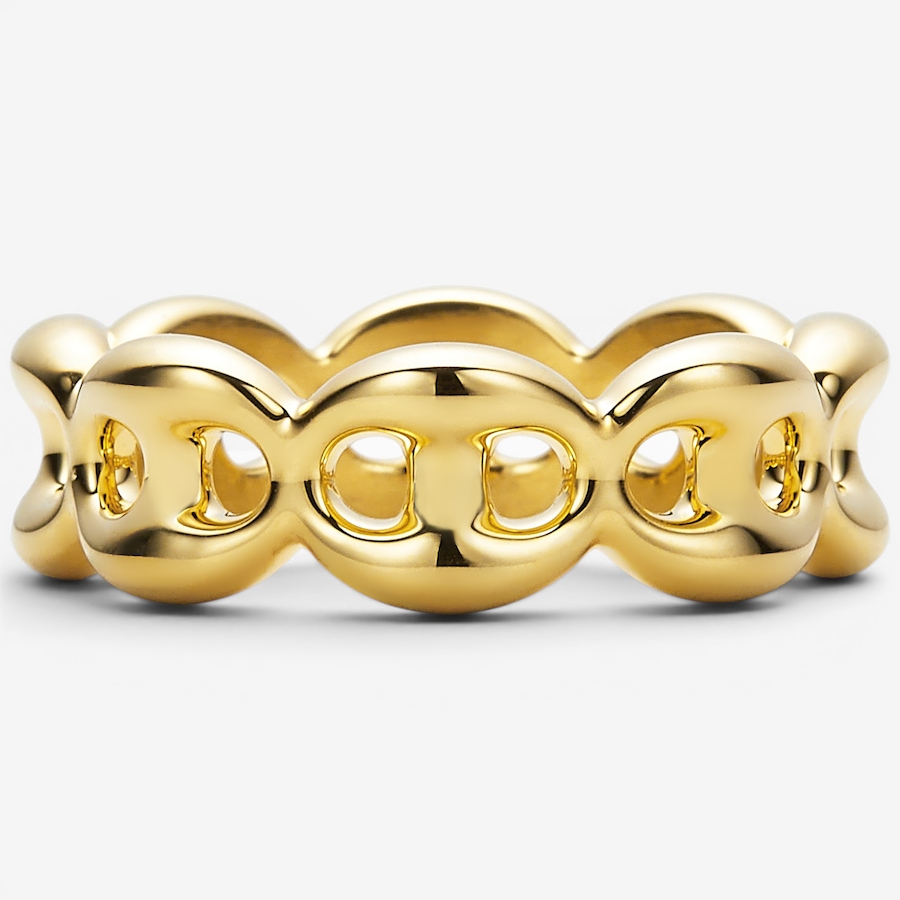 Image 130193.jpg, Product 130-193 / Price $189.99, Soave Oro 14K Yellow Gold Resin Filled Link Ring from Soave Oro on TSC.ca's Jewellery department