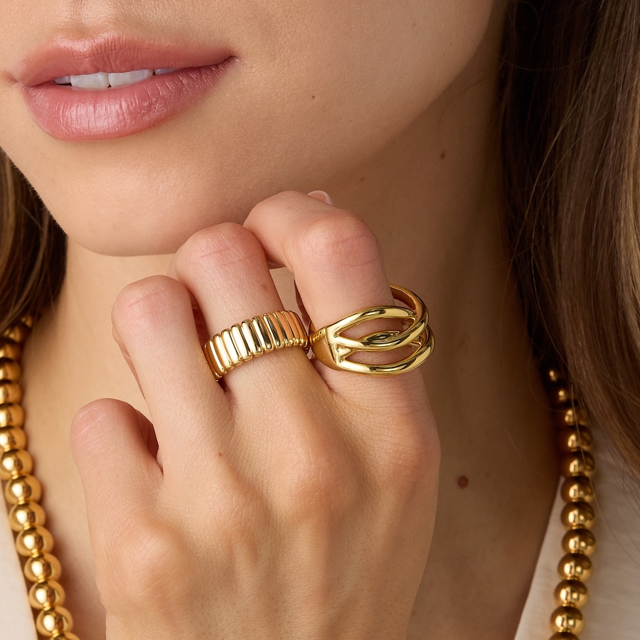 Image 130198_ALTMORE2.jpg, Product 130-198 / Price $189.99, Soave Oro 14K Yellow Gold Resin Filled Textured Ring from Soave Oro on TSC.ca's Jewellery department