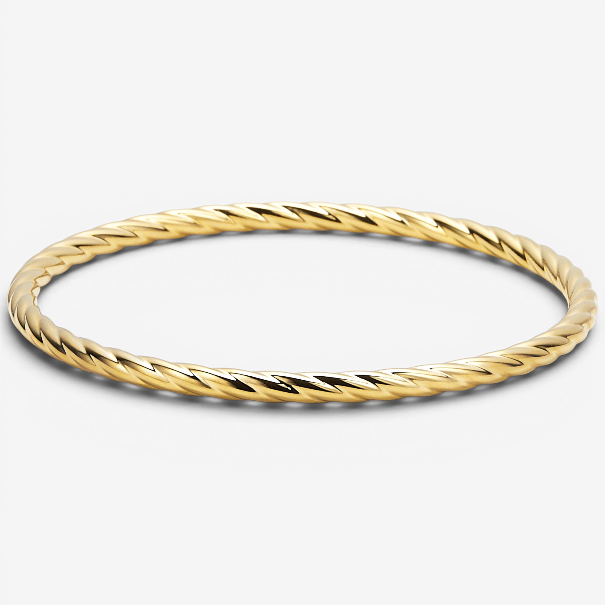 Soave Oro 14K Yellow Gold Resin Filled Twist Bangle - TSC.ca