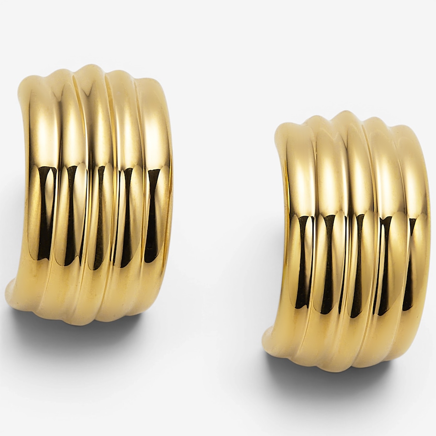 Image 130202.jpg, Product 130-202 / Price $369.99, Soave Oro 14K Yellow Gold Resin Filled Textured Earrings from Soave Oro on TSC.ca's Jewellery department