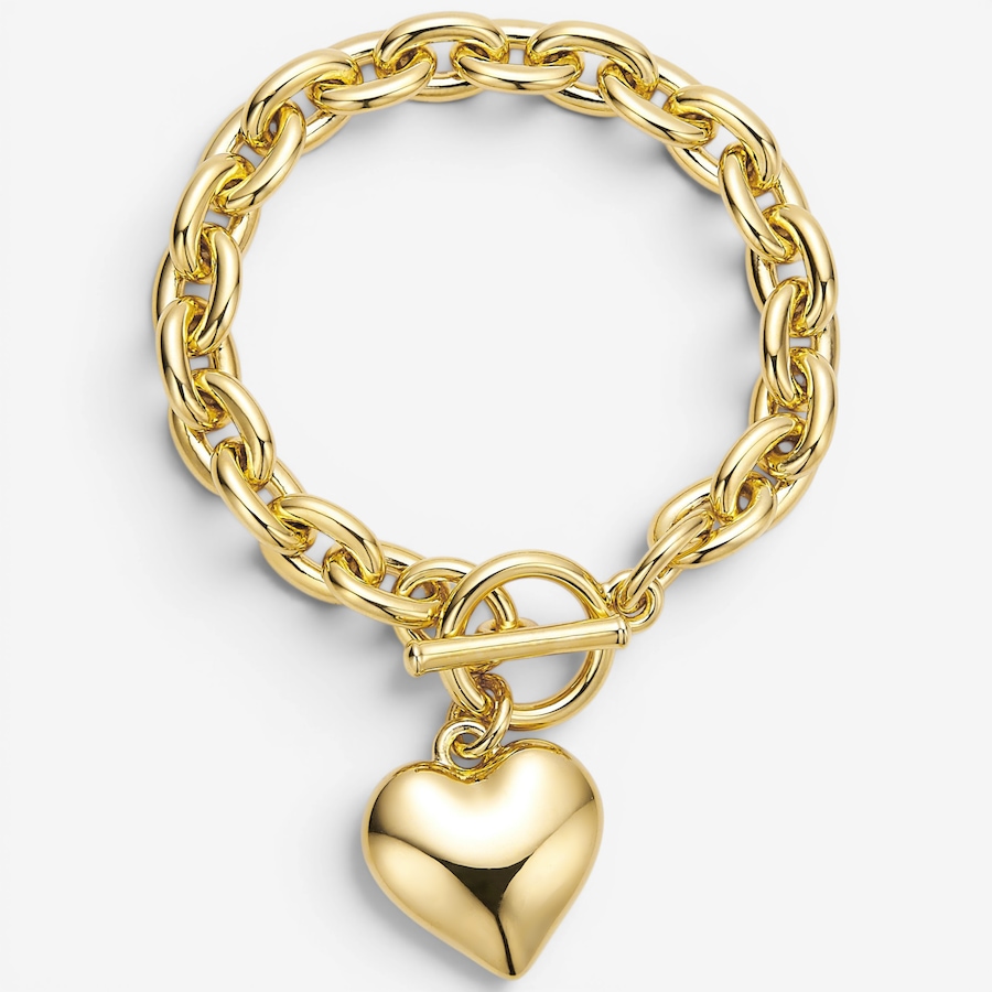 Image 130204.jpg, Product 130-204 / Price $569.99, Soave Oro 14K Yellow Gold Resin Filled Heart charm Bracelet from Soave Oro on TSC.ca's Jewellery department