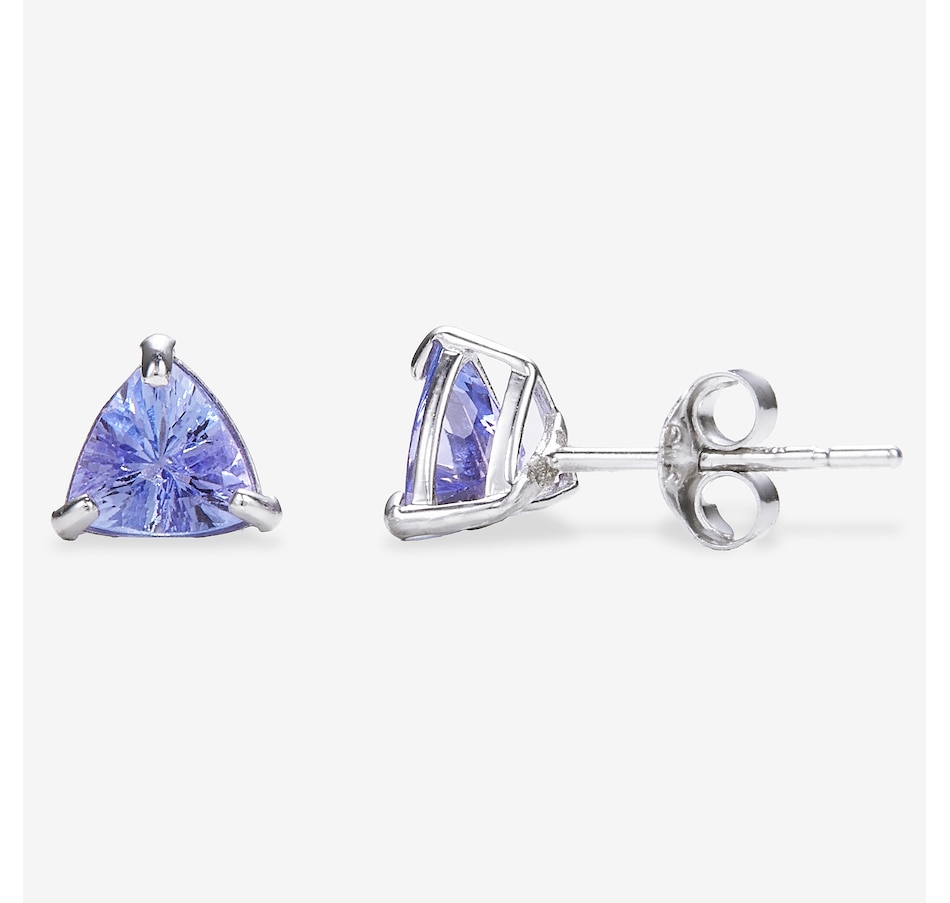 Image 130210.jpg, Product 130-210 / Price $259.99, 14K White Gold Tanzanite Stud Earrings from Gem Creations on TSC.ca's Jewellery department