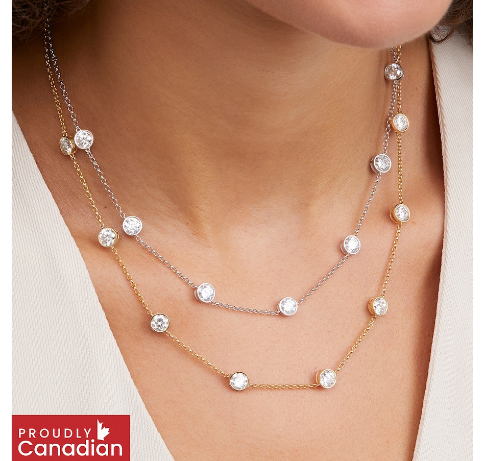 Image 130212_ALTMORE100.jpg, Product 130-212 / Price $1,499.99 - $3,499.99, EVERA Diamonds 14K Gold Diamond Station Necklace from Evera Diamonds on TSC.ca's Jewellery department